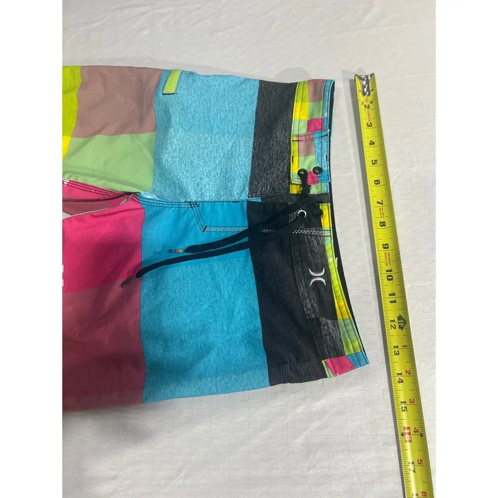 Hurley Mens‎ Patchwork Board Shorts Multi-Color Swim Trunks Size 31